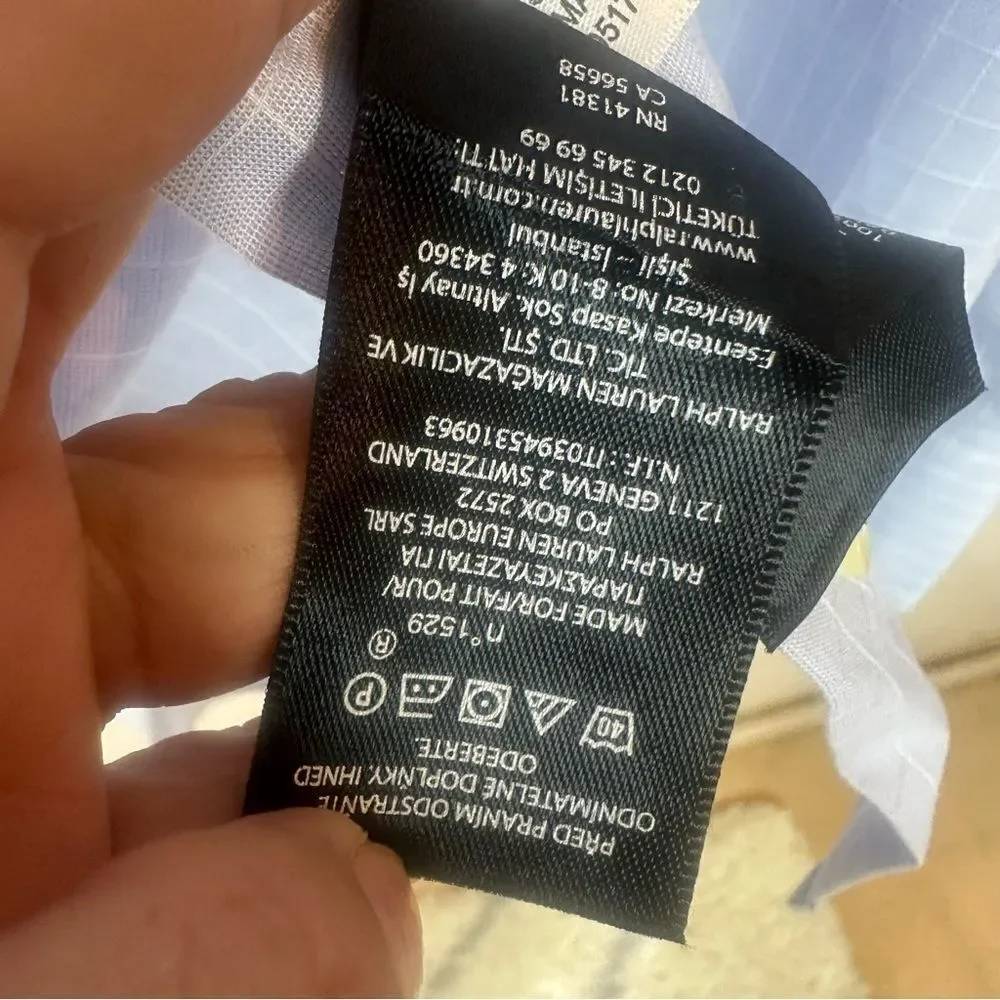 Polo by Ralph Lauren Light Blue Dress Shirt black label